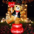 thumbnail image 1 of Oso giratorio B&D de Valentine Inflatables de 6 pies con LED para exteriores, 1 of 9