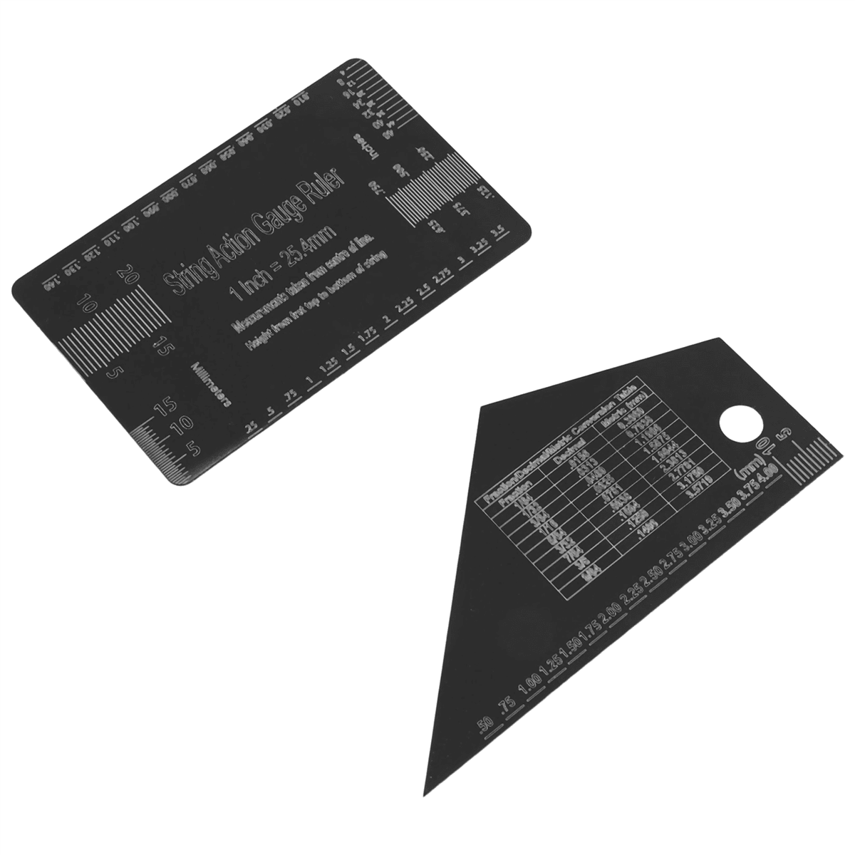 4Pcs Luthier Tools Set Guitar Neck Notched Straight Edge String Action Gauge Ruler Fret Rocker Fret Leveling Beam