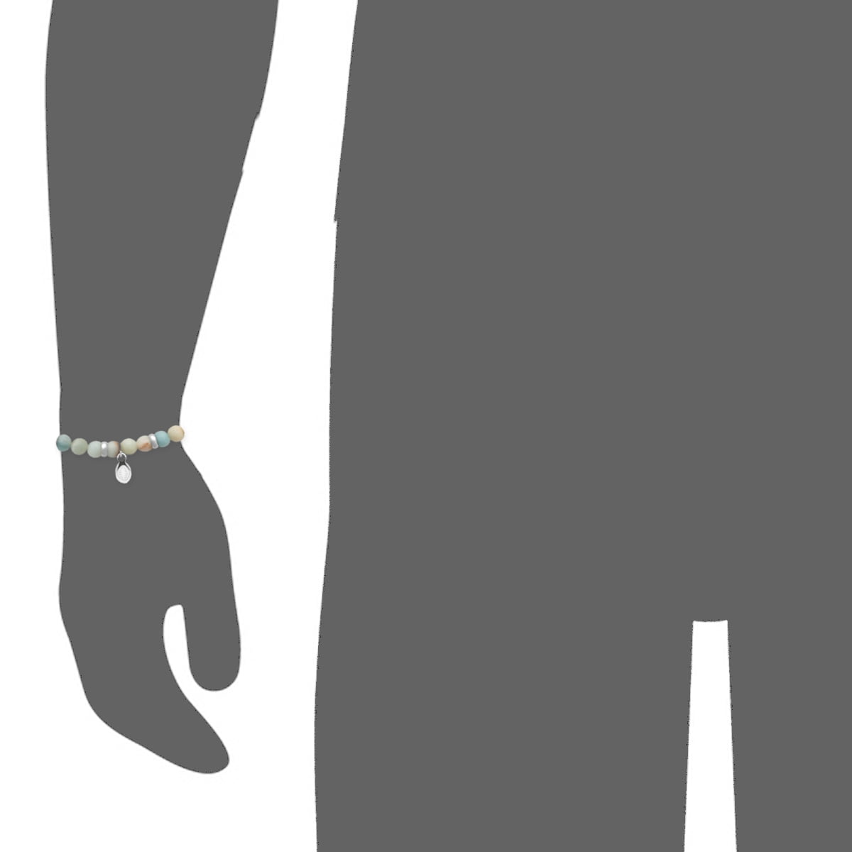Mystigrey Rio Stainless Steel Bracelet Amazonite, Pastel Large for Men and Women