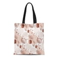 thumbnail image 1 of NUDECOR Canvas Tote Bag Pink Rose Gold Color Abstract Circle Geometry Tender Elegant Reusable Shoulder Grocery Shopping Bags Handbag, 1 of 1