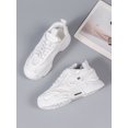 thumbnail image 3 of Mesh Panel Lace Up Front Breathable Chunky Trainers Women Sneakers, 3 of 3