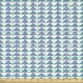 thumbnail image 2 of Ambesonne Geometric Fabric by the Yard Upholstery, Grungy Triangles, 1 Yard, Ceil Blue and White, 2 of 5