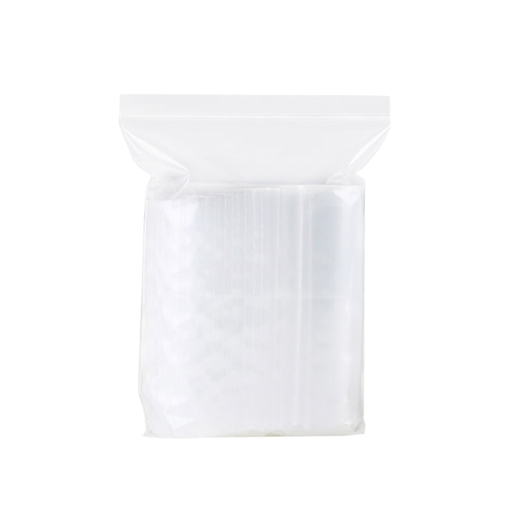 500 Pcs Sacs de Rangement Réutilisables en Plastique Transparent Épaissi 7x10cm avec Fermeture Éclair pour Maison Boutique Cadeaux