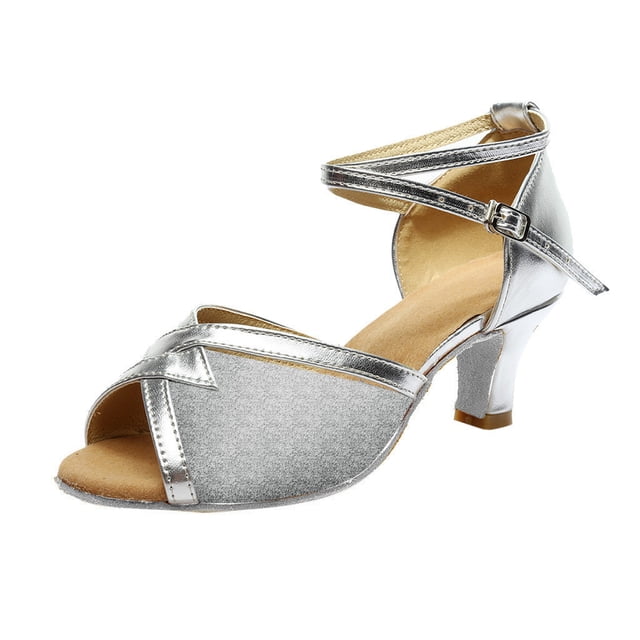 Sandales de Danse pour Femmes, Unies, Mode, Rumba, Valse, Bal, Danse de Salon, Latin, Salsa