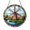 Acrylic 3.5 Inch, variant on Rustic Windmill Artwork Glass Suncatcher Round Window Hanging, Traditional Farm Decor Gift for Living Space