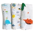 thumbnail image 1 of Set 3 Mantas Muselina Bebé 100% Algodón Suave Transpirable Dara Baby  Acc0052, 1 of 1