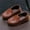Brown, variant on Luogg Toddler Little Kid Boys Girls Soft Slip On Loafers Dress Flat Shoes Boat Shoes Casual Shoes Size 18-24 Months Black