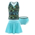 thumbnail image 2 of TiaoBug Kids Girls Tankini Swimsuit Swim Tops Bottoms Skirts Bathing Suit, 2 of 6
