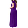 thumbnail image 2 of Robe Décontractée pour Femmes Femmes Col Rond Décontractée Poches Manches Courtes Robe Longueur au Sol Robe Ample de Soirée Vêtements pour Femmes G Beige, 2 of 6