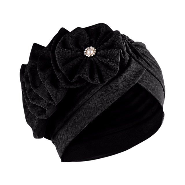 Chapeau Chimio à Volants Floral Indien Musulman pour Femmes, Turbans, Bonnet, Couvre-Chef