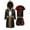 Black&Red, variant on Oyolan Kids Boys Boxing Uniform 3 Piece Satin Hooded Boxing Robe with Belt and Sports T-shirts Shorts Set Blue 14