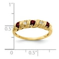 thumbnail image 2 of Primal Gold 14 Karat Yellow Gold 2.75mm Garnet and VS Diamond Ring, 2 of 3