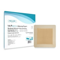 MedVanceTM Silicone - Bordered Silicone Adhesive Foam Dressing Size 7"x 7" (5"x5" Pad) Box of 5 dressings