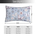 thumbnail image 2 of Zufioo Blue Butterfly Print Double-Sided Throw Pillow Cover, Pillow Protector Home Decor - With Hidden Zipper, Suitable for Bedroom, Living Room, Car Interior-20"x30", 2 of 6