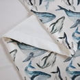 thumbnail image 3 of Wild Whale Valances for Windows,Ocean Sea Marine Life Valances for Living Room 52" W X 18" L,Retro Graffiti Blue Pattern Window Treatment Valances for Basement, 3 of 6
