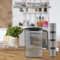 thumbnail image 6 of 2L Large Capacity Plastic Pitcher Set with 4 Cups, Juice Pitcher Plastic Cold Kettle Water Bottle Plastic Tea Clear Water Pitcher with Handle for Cold Lemonade Juice - Pitchers for Drinks Party, 6 of 8