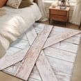 thumbnail image 5 of Farm Door Washable Area Rugs 3'x5', Village Beige Wood Plank Farmhouse Door Low Pile Throw Living Room Rug Non-Slip Sturdy Edge Binding Carpet for Indoor Entryway Bedside Kitchen, 5 of 9
