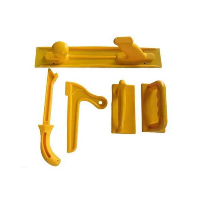 facefd 5 Pieces/Set Push Block Handle Assortment Portable Table Saw Hand Guard Assorted Kit Woodworking Pusher Tool Accessory Yellow Yellow