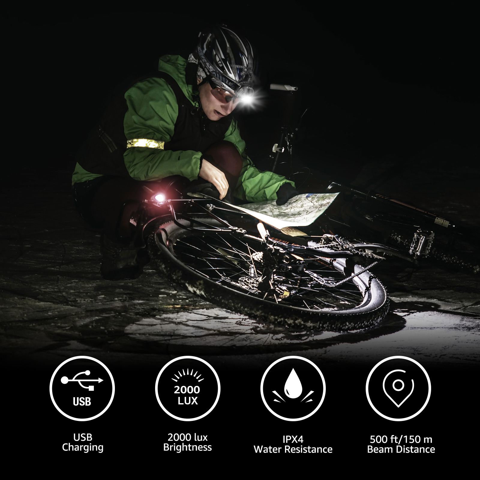 Lepro Rechargeable LED Headlamp 2-Pack, 2000 Lux photo 8