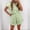 *Green, variant on ClodeEU Women's Linen Blend Short Sleeve Top and Pants Set ,Solid Color Casual Two Piece Outfit Yellow,Womens Plus S
