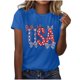thumbnail image 4 of Karight Womens Summer Short Sleeve Tops Bow Printed Shirts Beach Vacation Outfits Workout Tshirts Casual Clothes, 4 of 4