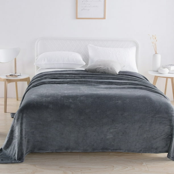 Manta de Franela Enfriadora 200x230cm, Manta Liviana y Transpirable de Poliéster para el Verano, Cubierta Suave y Lisa para Cama, Sofá o Viaje, Lavable a Máquina