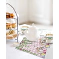 thumbnail image 4 of Spring Easter Kitchen Dish Towels for Drying Dishes Set of 3, Watercolor Floral Eggs Rabbits Leaf Pink Plaid Waffle Weave Microfiber Hand Tea Bathroom Towels Quick Dry & Absorbent Towel 12x12, 4 of 7