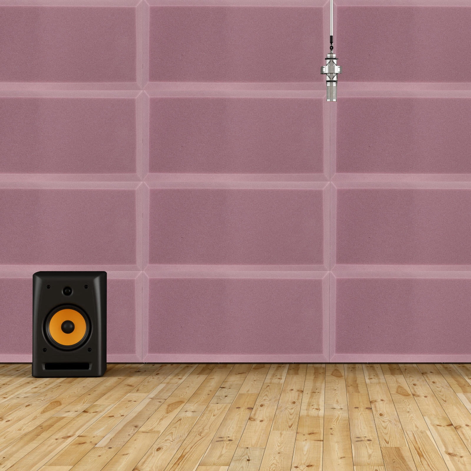 CTIRCHIU 3-Pack Rectangular Acoustic Foam Panels for Soundproofing, Studio, Home Recording, and Noise Reduction