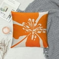 thumbnail image 2 of JEUXUS  Throw Pillow Covers Orange Hibiscus Cushion Pillow Case Home Decor Pillowcase, 2 of 5