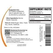 BulkSupplements L-Arginine Capsules - Arginine Supplement, Gluten Free - 8 Capsules per Serving (5000mg), 240 Count