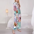 thumbnail image 3 of Honeii Cactus print Women's Pajama Sets Long Sleeve Button Down Sleepwear Nightwear Soft Pjs Lounge Sets-X-Large, 3 of 7