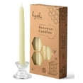 thumbnail image 3 of Hyoola, 8 Hour Handmade All Natural Beeswax Taper Candles - White Unscented (12 Pack), 3 of 6