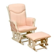 Storkcraft - Sleigh Glider and Ottoman, Pink Gingham Cushion