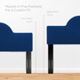 thumbnail image 4 of Platform Bed Frame, Queen Size, Blue Navy, Velvet, Modern Contemporary, Bedroom Master Guest Suite Room, 4 of 10