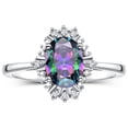 thumbnail image 1 of RYLOS Rings for Women Sterling Silver Ring with 7X5MM Oval Gemstone &  Sparkling Diamonds June Alexandrite Jewelry Size 6, 1 of 7
