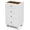 30cm, variant on Under Desk Storage, Small Chest of 4 Drawers with Glass Top, Vertical Office Desk Cabinet, Small Mobile Printer Stand with Lockable Wheels