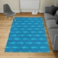 thumbnail image 2 of Sea Animals Turkish Area Rug, Sharks Swimming Horizontal Silhouettes Powerful Dangerous Wild Life, Soft Carpet for Living Room Decor, 6.6' X 9.6', Sea Blue, by Ambesonne, 2 of 4