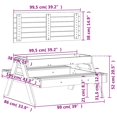 thumbnail image 2 of vidaXL Picnic Table with Sandpit for Kids Solid Wood Pine, 2 of 5