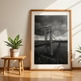 thumbnail image 6 of Stormy George Washington B&W - Fort Lee New Jersey Photography Bridge Black and White Architecture City Scenic Skyline Waterfall Oak Framed Wall Art Print 11 x 14 inches, 6 of 12