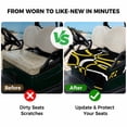 thumbnail image 4 of Golf Cart Seat Covers for 2 Seater,Yellow Geometric Microfiber Cart Seat Towel Blanket,Modern Abstract Simple Lines Black Absorbent Breathable Non Slip Bench Seats Protector for Golf Course 51"x31", 4 of 9