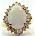 thumbnail image 4 of Lab Created Fire Opal 4Ct Oval Cocktail Engagement Women's Ring 14K Yellow Gold Plated Sterling Silver, 4 of 4