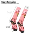thumbnail image 2 of Naloa Delicate Pink Carnations A Knee Socks, High Socks Long Stretchy Sock Women Knee High Stocking, Long Socks for Women, 2 of 6