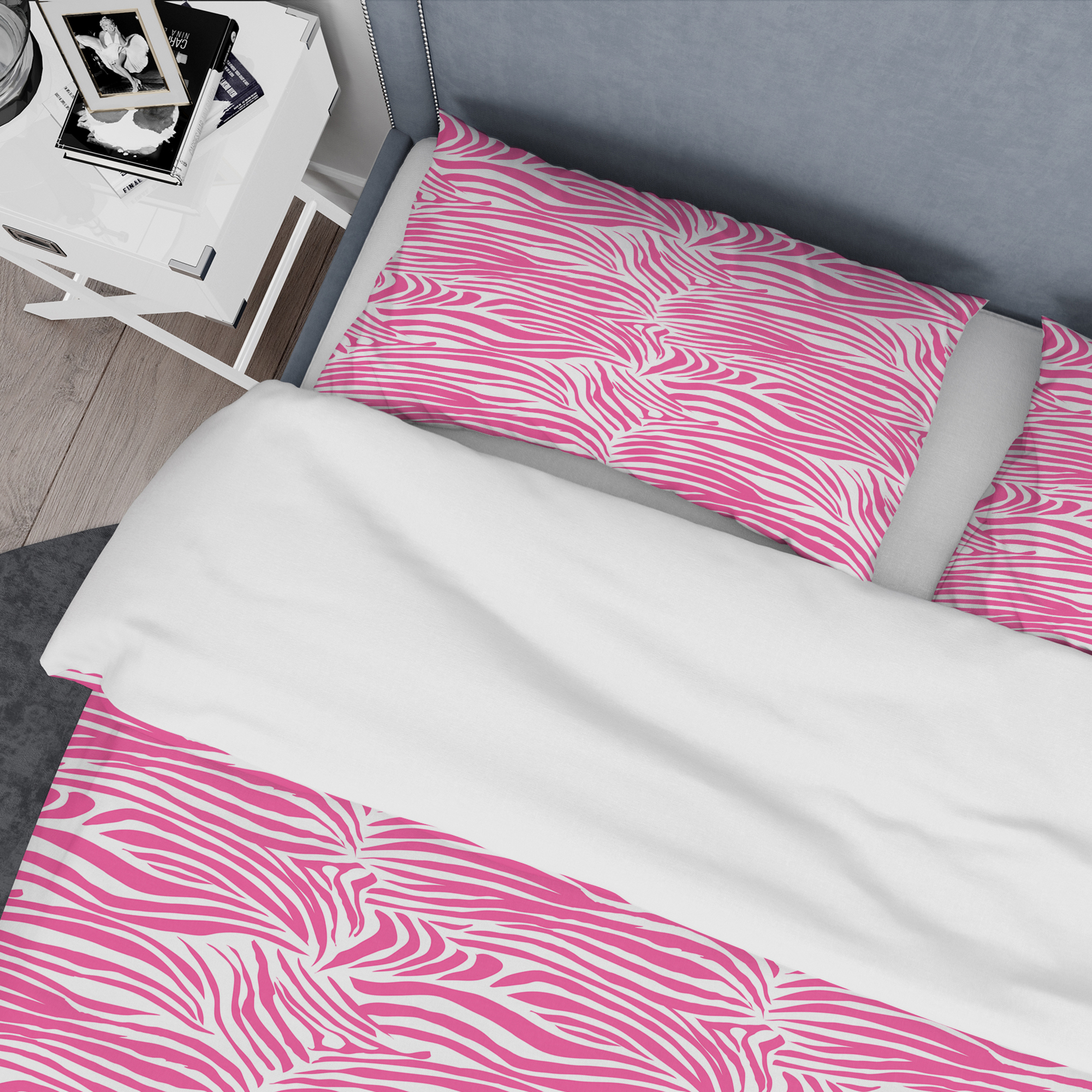 Designart 'Glamour Zebra Animal Pattern' Mid-Century Modern Duvet Cover Set
