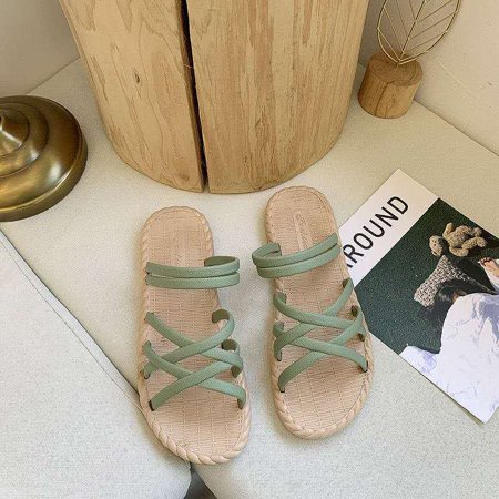 

Sandals and Slippers Women‘s New Summer Fashion All-match Korean Style Two-wear Internet-famous Sandals Thick-soled Beach Women