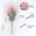 thumbnail image 2 of GRNSHTS Artificial Lavender Flowers 8pcs Fake Plants with Faux Plastic Wedding Bouquet for Home Party Wedding Balcony Garden Patio Outdoor Decoration (Pink), 2 of 14
