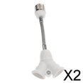 thumbnail image 1 of Adaptador de casquillo de bombilla E27 a E14 doble - Convertidor de bombilla doble 2 piezas, 1 of 10