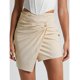 thumbnail image 2 of Falda de cintura alta para mujer Falda torcida irregular ajustada Vestido de media longitud Cremallera lateral para verano Beige S, 2 of 8