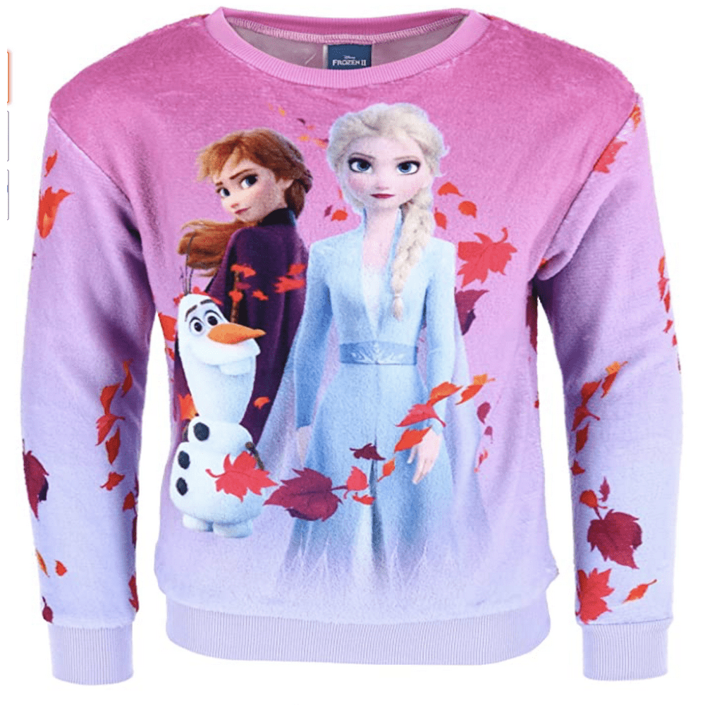 Disney Frozen 2 Sweatshirt for Girls, Elsa, Olaf and Anna Purple and ...