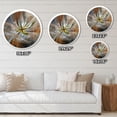 thumbnail image 4 of Designart Fleur fractale jaune symétrique horloge murale, 4 of 4
