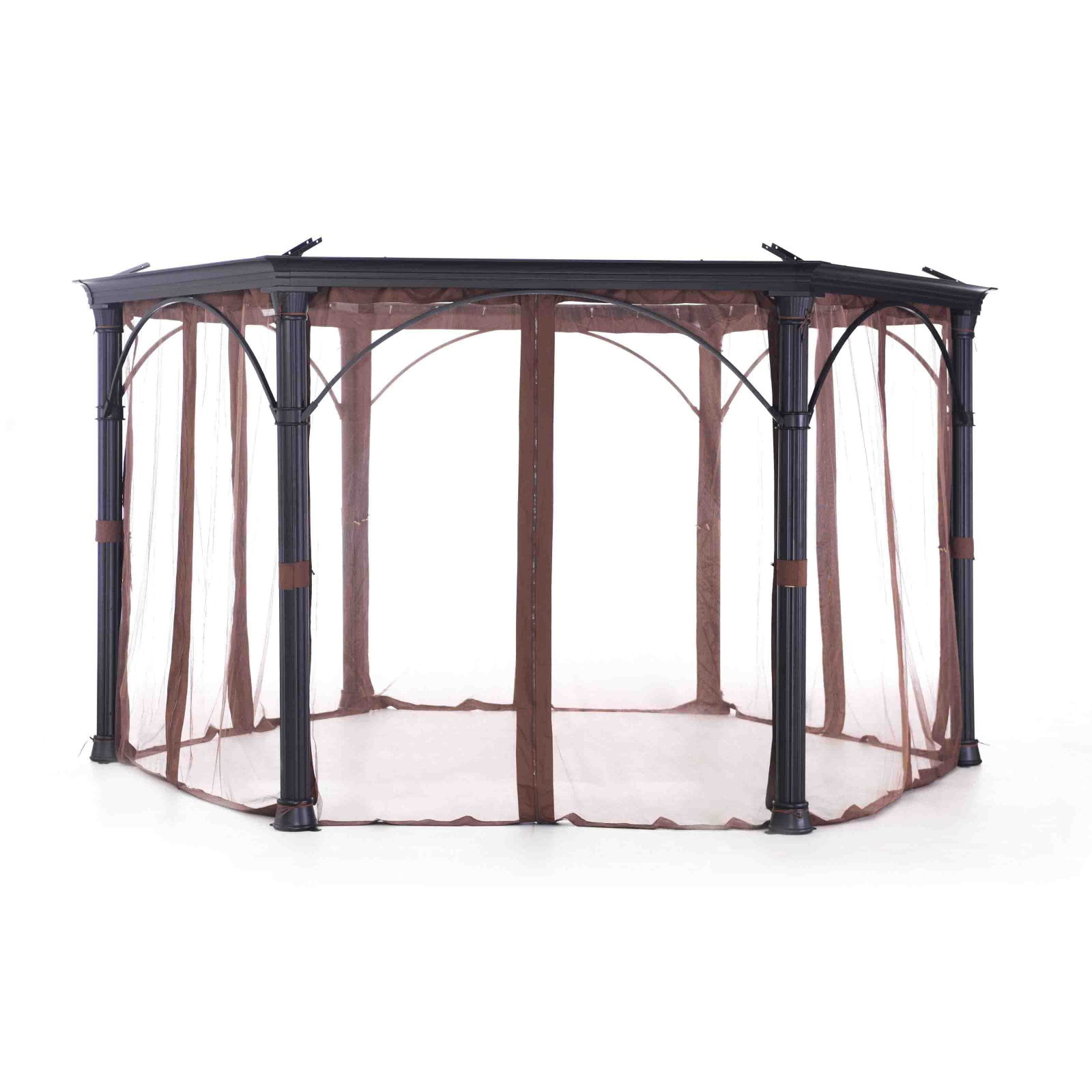 Gazebos sunjoy d gz842pst mn universal mosquito netting for hexagonal